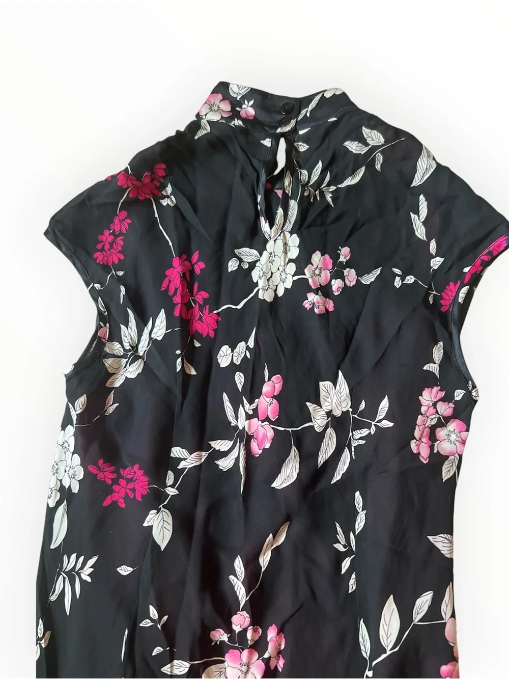 Donna Ricco 100% Silk Floral Cheongsam Dress